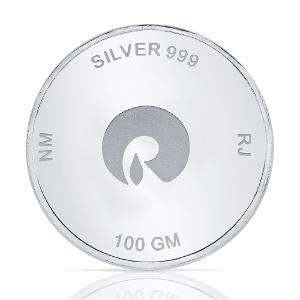 Buy 100 Gram Silver Coin
