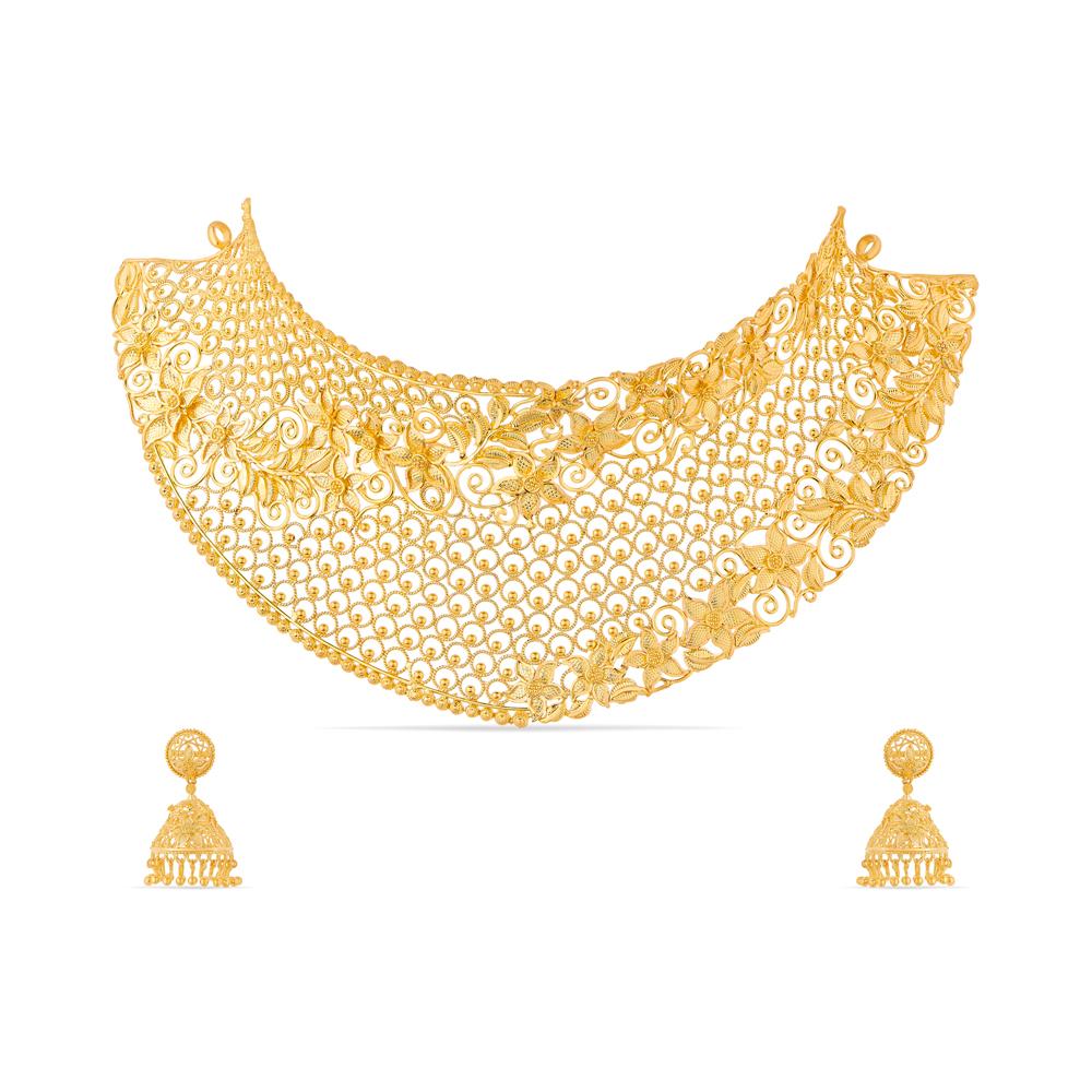 Buy 22 Karat Gold Necklace Set
