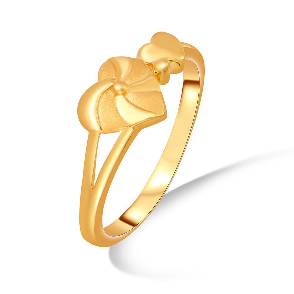 Buy Double Heart Bypass Gold Ring