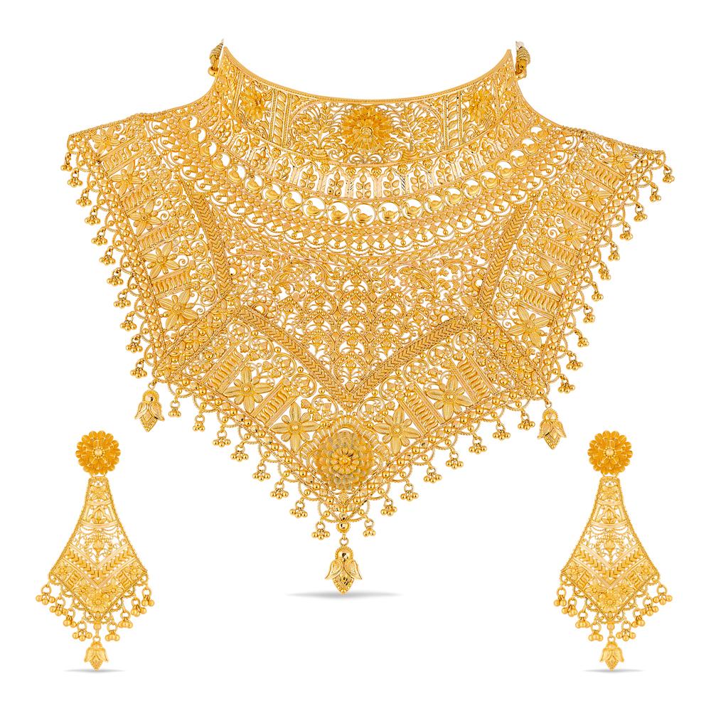 Buy 22 Karat Gold Necklace Set