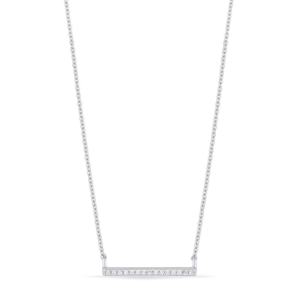 Buy Modern Silver Bar Necklace
