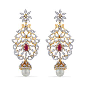 Buy 18 Karat Gold & Diamond Earrings