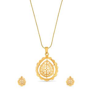 Buy 22 Karat Gold Pendant Set