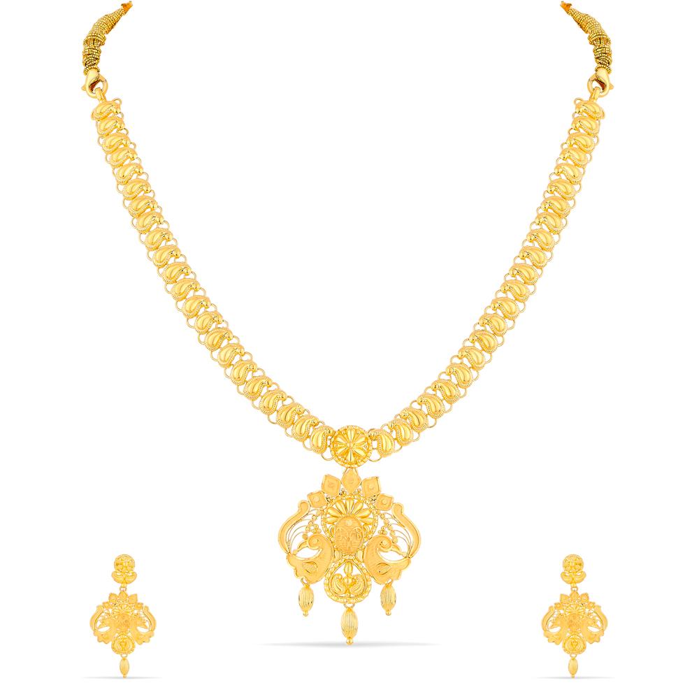 Buy 22 Karat Gold Necklace Set