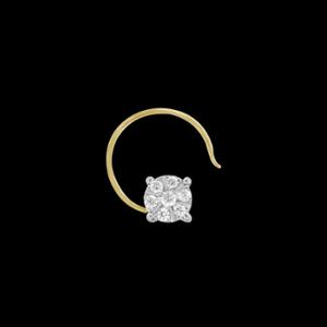 Buy 14 Karat Gold & Diamond Nose Pin