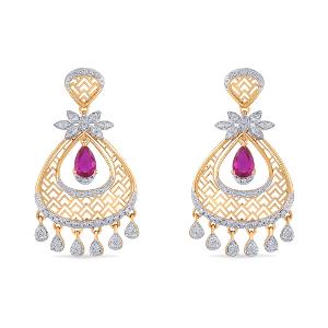 Buy 14 Karat Gold & Diamond Earrings