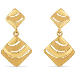 Buy 22 Karat Layered Diamond Drop Gold Earrings