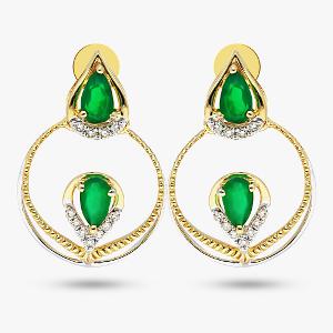 Buy 14 Karat Gold & Diamond Earrings