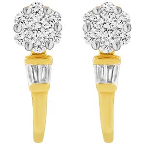 Buy 18 Karat Gold & Diamond Earrings