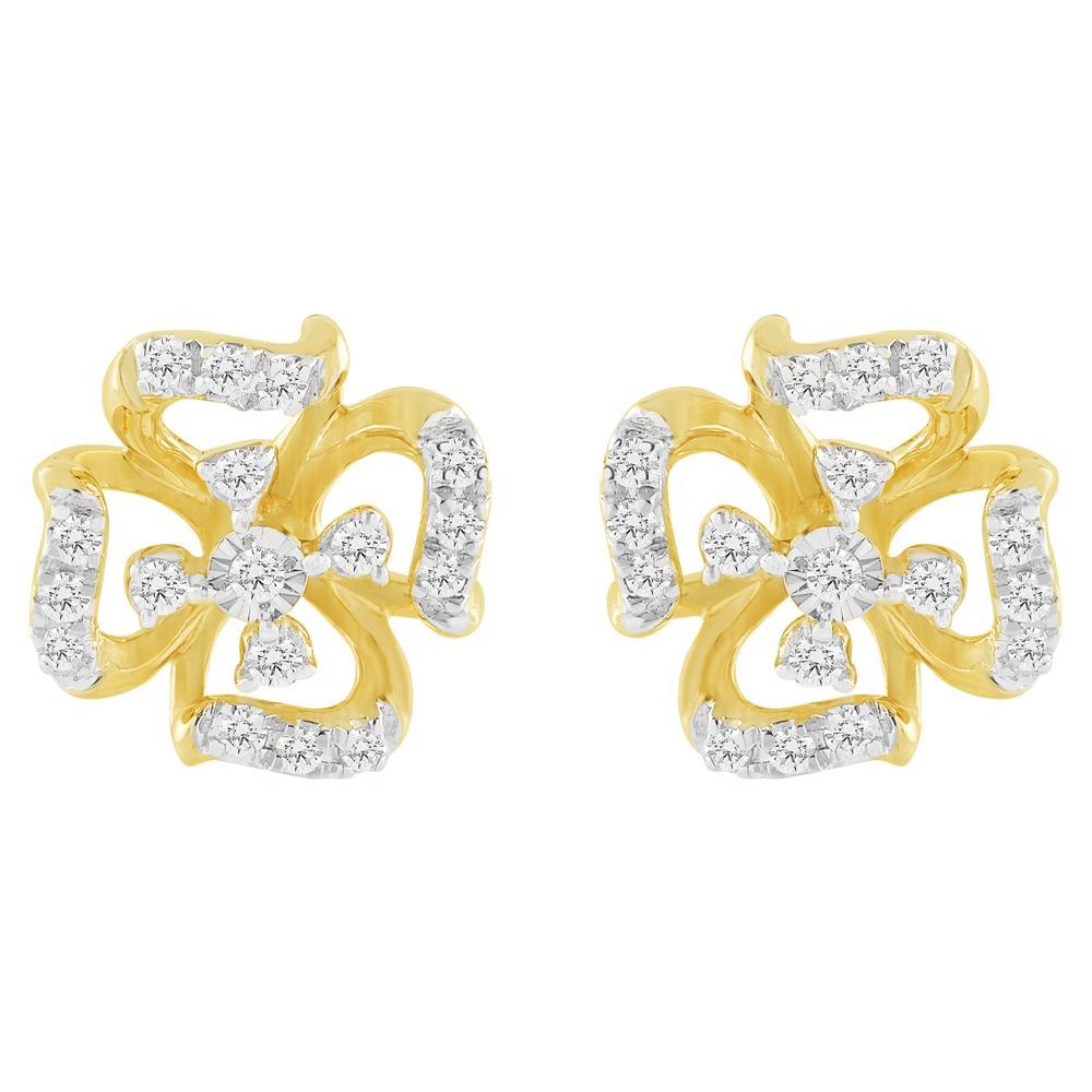 Buy Petal of flowers diamond earstuds