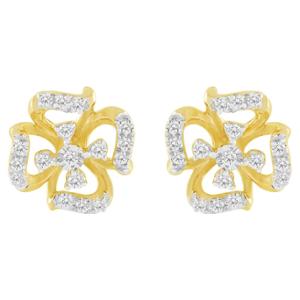 Buy Petal of flowers diamond earstuds
