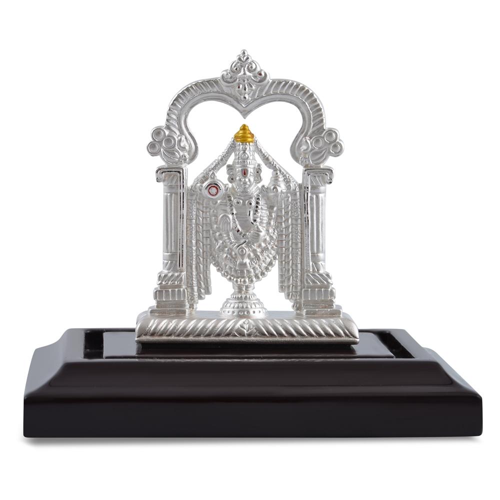 Buy Reliance Jewels 99.9% Pure Silver Lord Balaji Idol