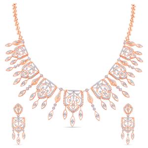 Buy 14 Karat Gold & Diamond Necklace Set
