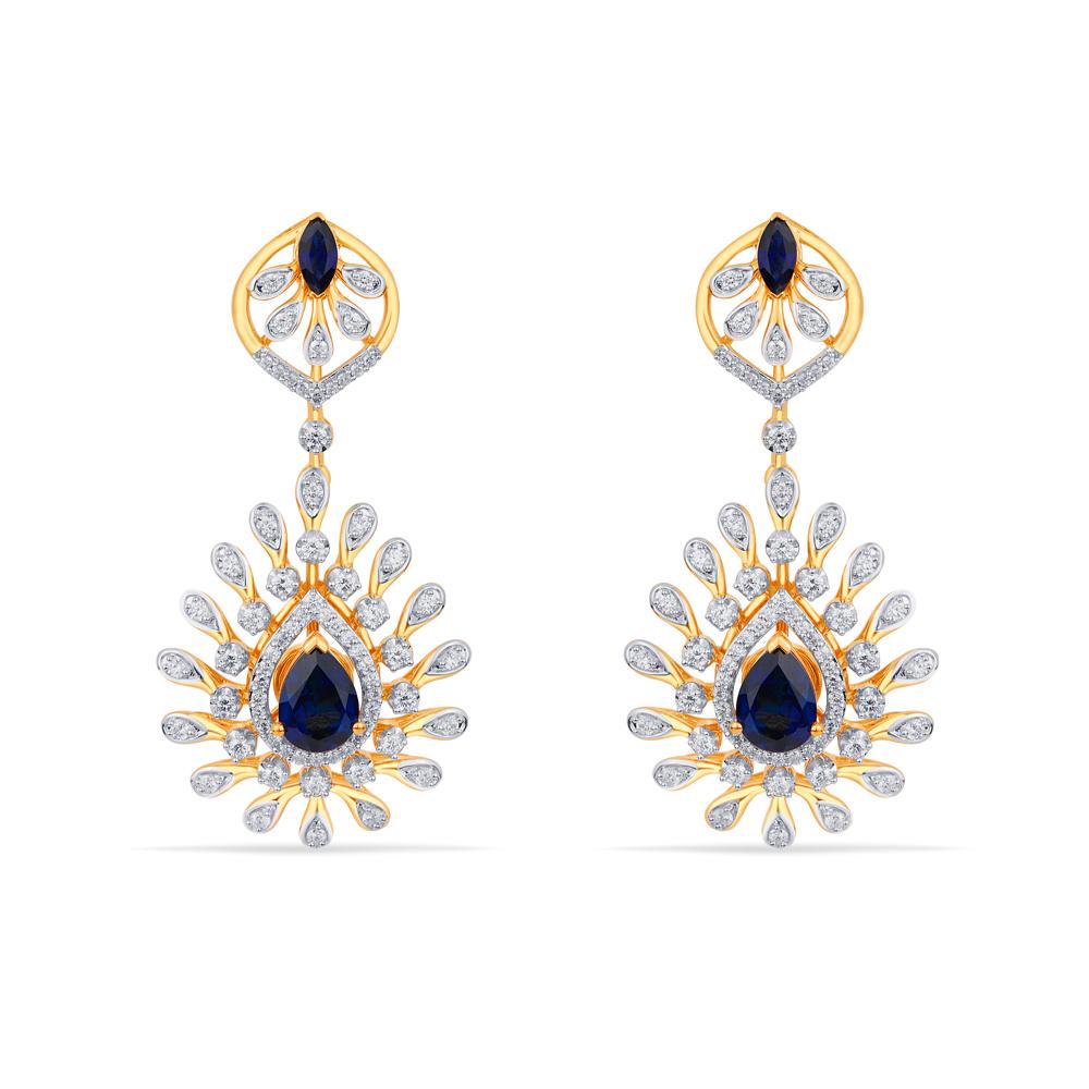 Buy 18 Karat Gold & Diamond Earrings