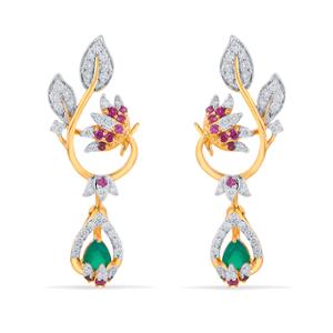 Buy 18 Karat Gold & Diamond Earrings