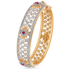 Buy 14 Karat Gold & Diamond Bangle