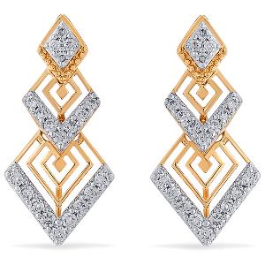 Buy 14 Karat Gold & Diamond Earrings