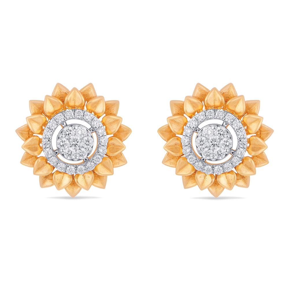Buy 18 Karat Gold & Diamond Earrings