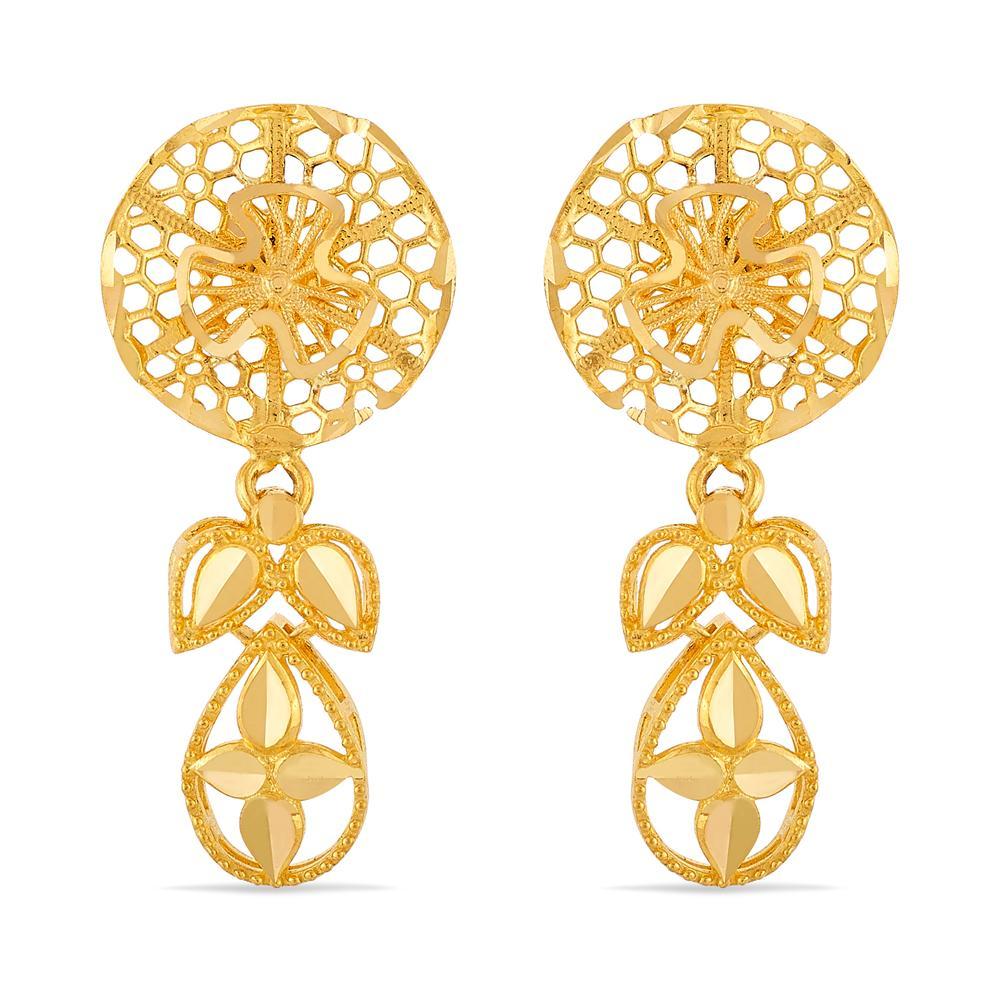 Buy 22 Karat Vintage-Inspired Gold Earrings