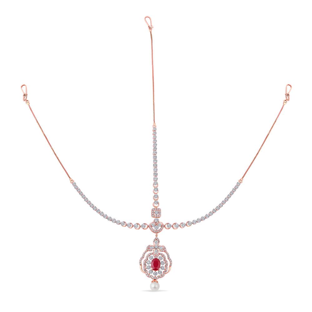 Buy 18 Karat Gold & Diamond Mang Tikka