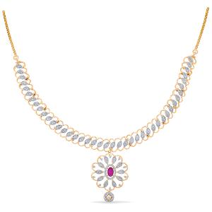 Buy 14 Karat Gold & Diamond Necklace
