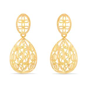 Buy 22 Karat Filigree Teardrop Gold Earrings