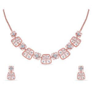 Buy 14 Karat Gold & Diamond Necklace Set