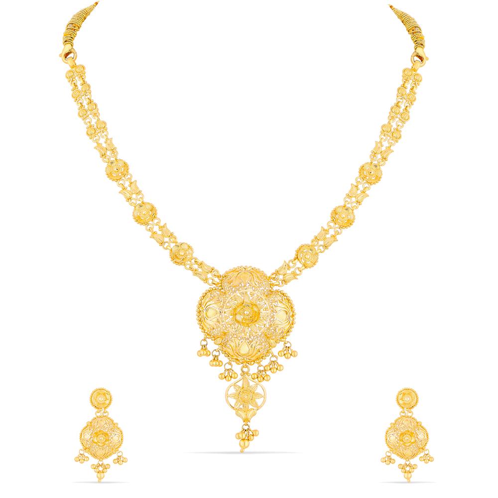 Buy 22 Karat Gold Necklace Set