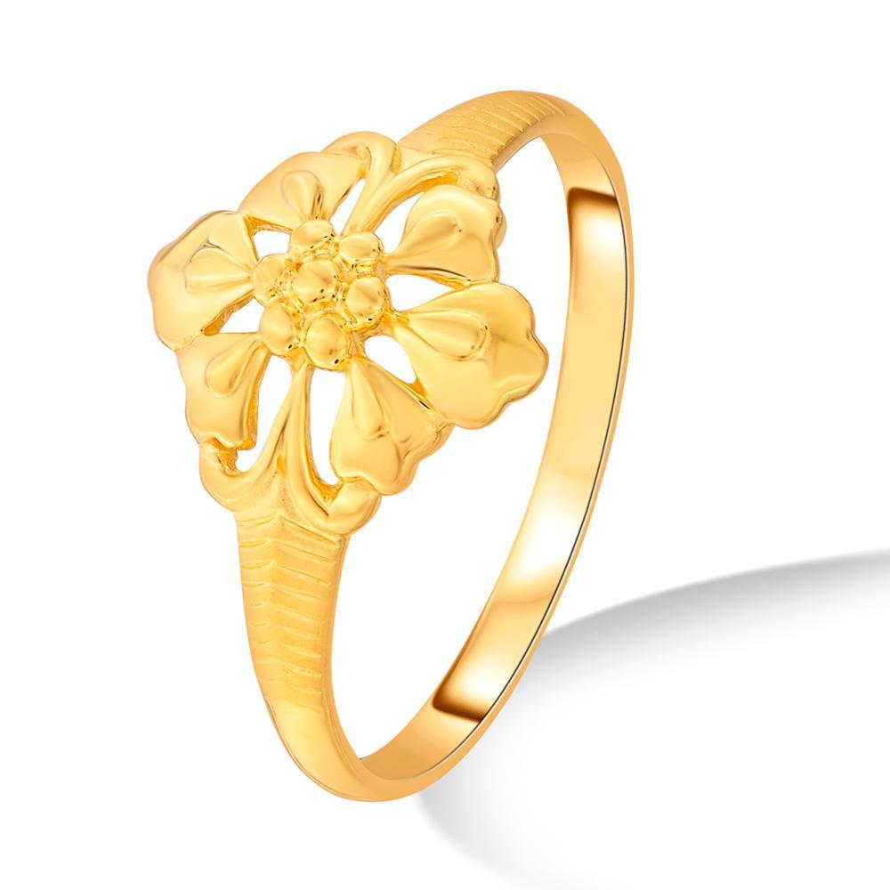 Buy Traditional Floral Design Gold Ring