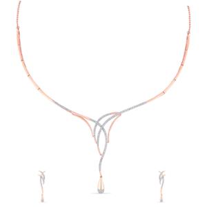 Buy 14 Karat Gold & Diamond Necklace Set