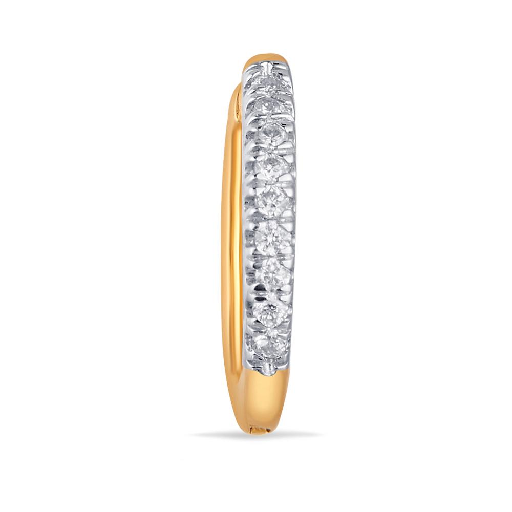 Buy 18 Karat Gold & Diamond Nose Ring