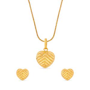 Buy 22 Karat Gold Pendant Set