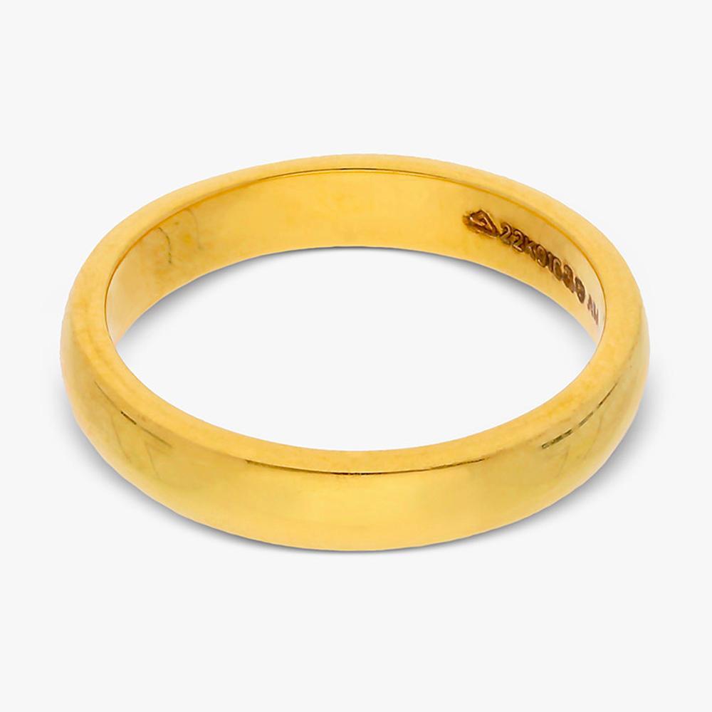 Buy Yellow Finish Plain Design 22Kt Gold Ring