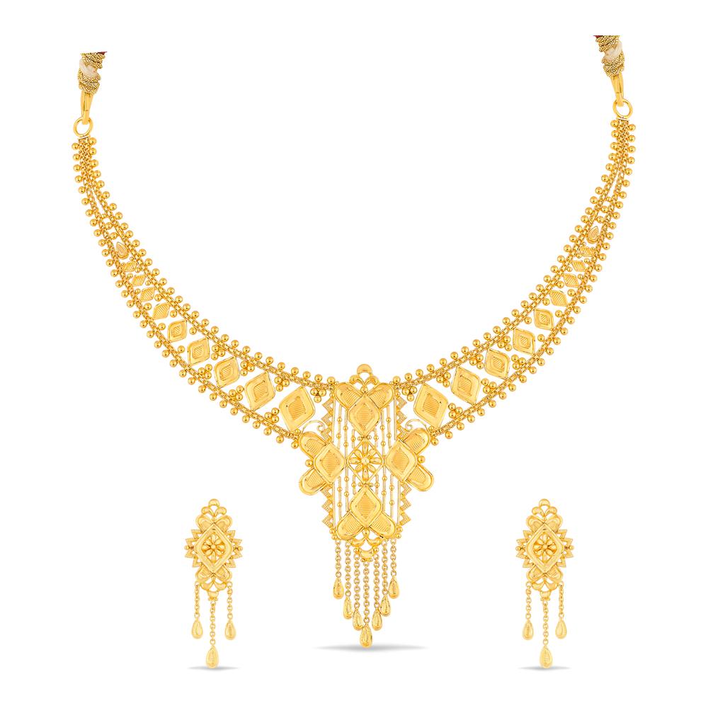 Buy 22 Karat Gold Necklace Set