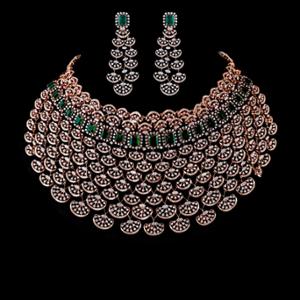 Buy 18 Karat Gold & Diamond Necklace Set