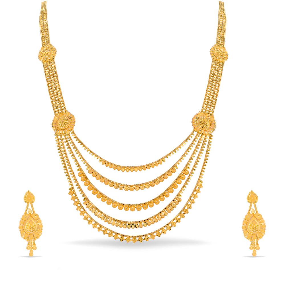 Buy 18 Karat Gold Necklace Set