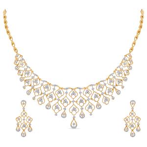 Buy 14 Karat Gold & Diamond Necklace Set