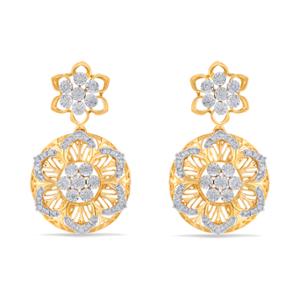 Buy 18 Karat Gold & Diamond  Earrings