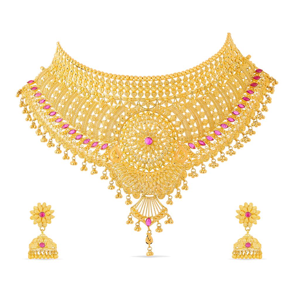 Buy 22 Karat Gold Necklace Set