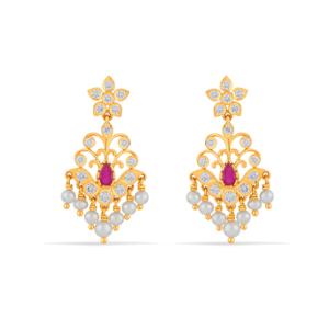 Buy 22 Karat Gold & Diamond Earrings
