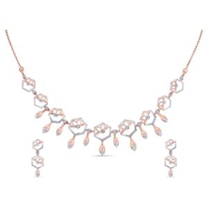 Buy Floral Hexagon Necklace Set