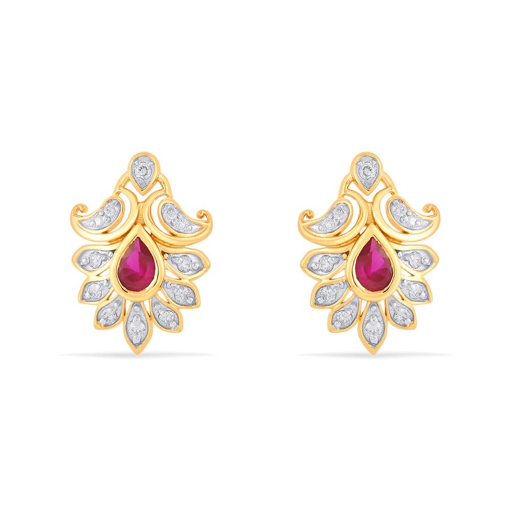 Buy 14 Karat Gold & Diamond Earrings