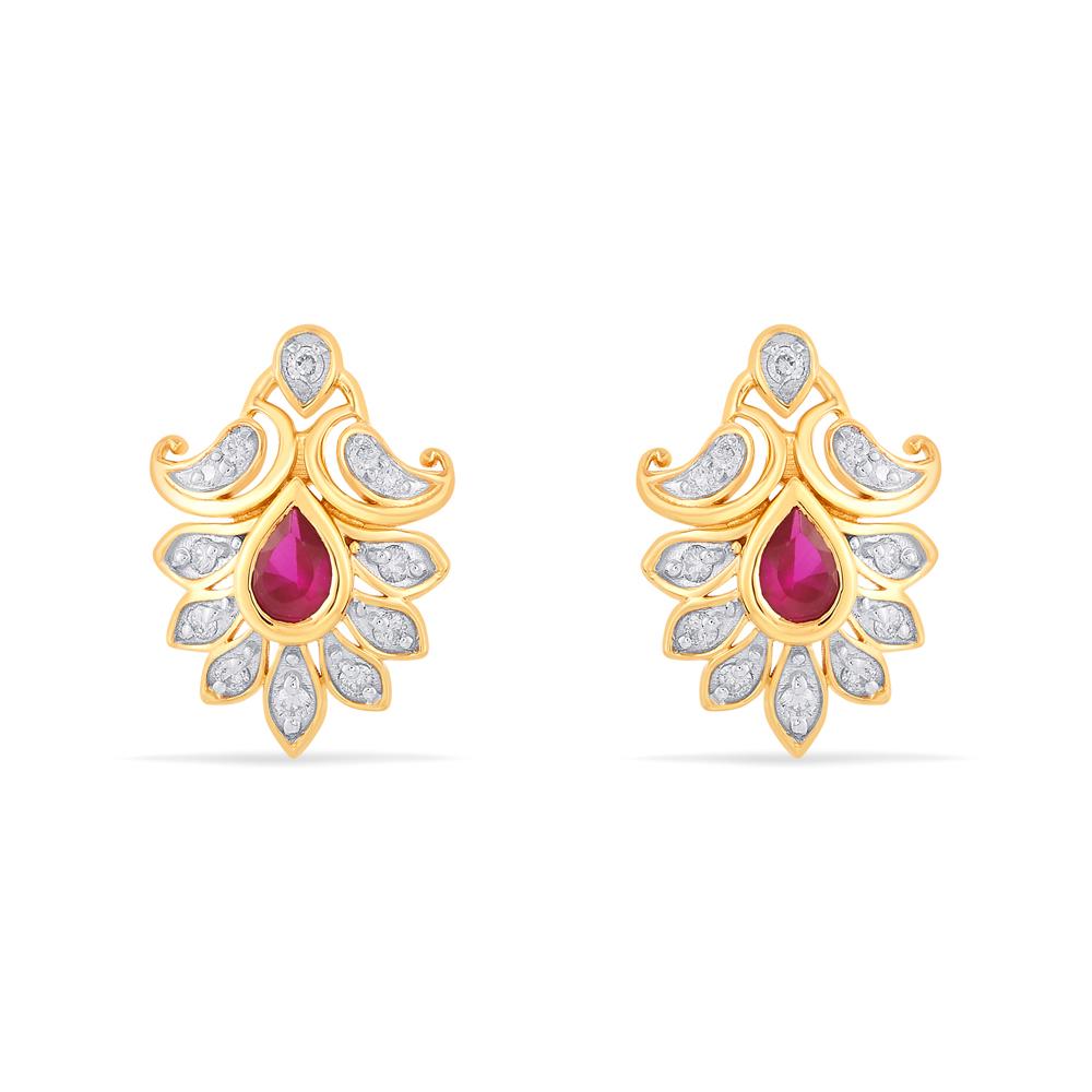 Buy 14 Karat Gold & Diamond Earrings