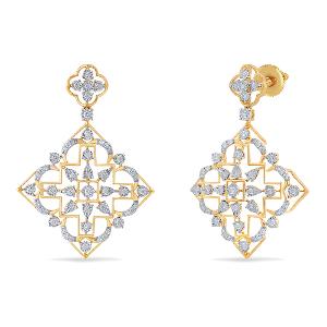 Buy 14 Karat Gold & Diamond Earrings