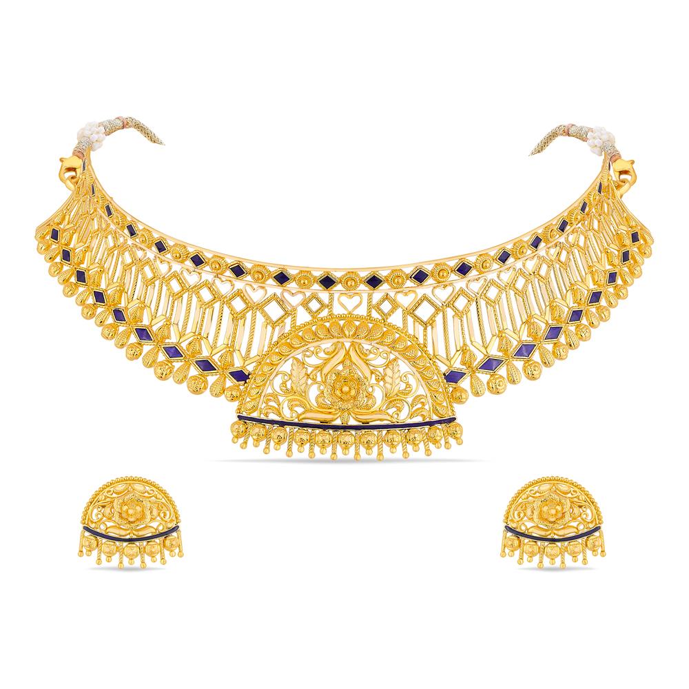 Buy 22 Karat Gold Necklace Set