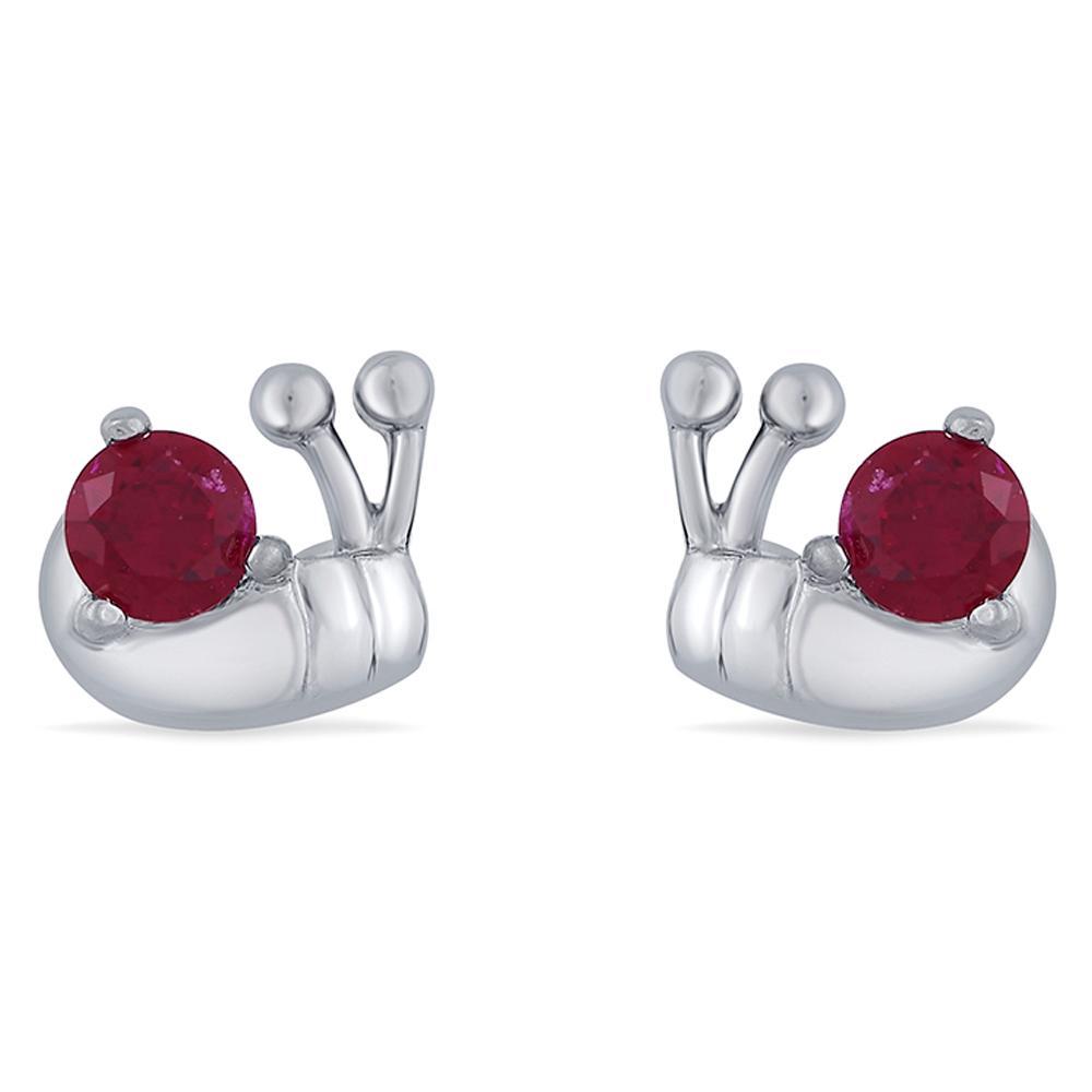 Buy Crimson Crawler Silver Earrings
