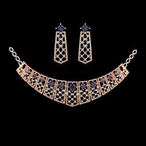 Buy 18 Karat Gold & Diamond Necklace Set