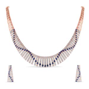 Buy 18 Karat Gold & Diamond Necklace Set