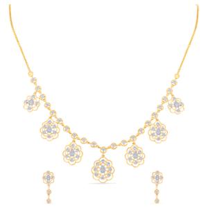 Buy 14 Karat Gold & Diamond Necklace Set