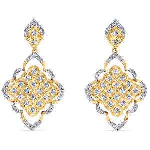 Buy 14 Karat Gold & Diamond Earrings